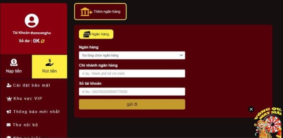 Các bước rút tiền go99 thực hiện trên máy chủ
